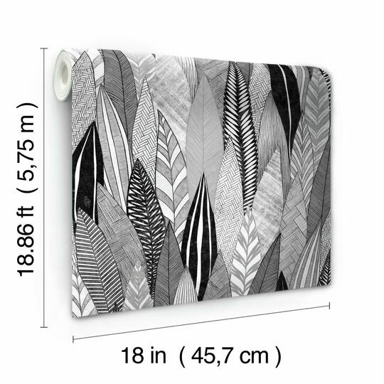 Roommates Fern & Feathers Peel & Stick Wallpaper